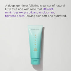 TATCHA Deep Cleanse ground luffa fibers for pore cleansing action
