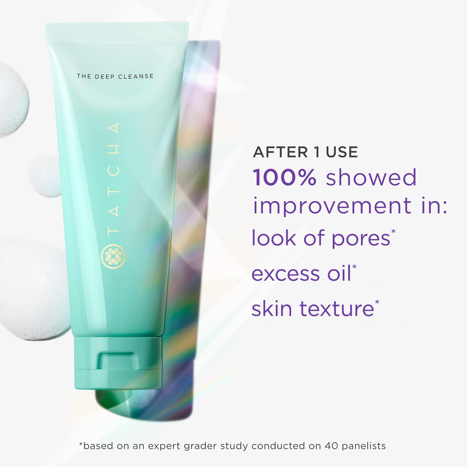 TATCHA Deep Cleanse Japanese Wild Rose visible for pore refinement