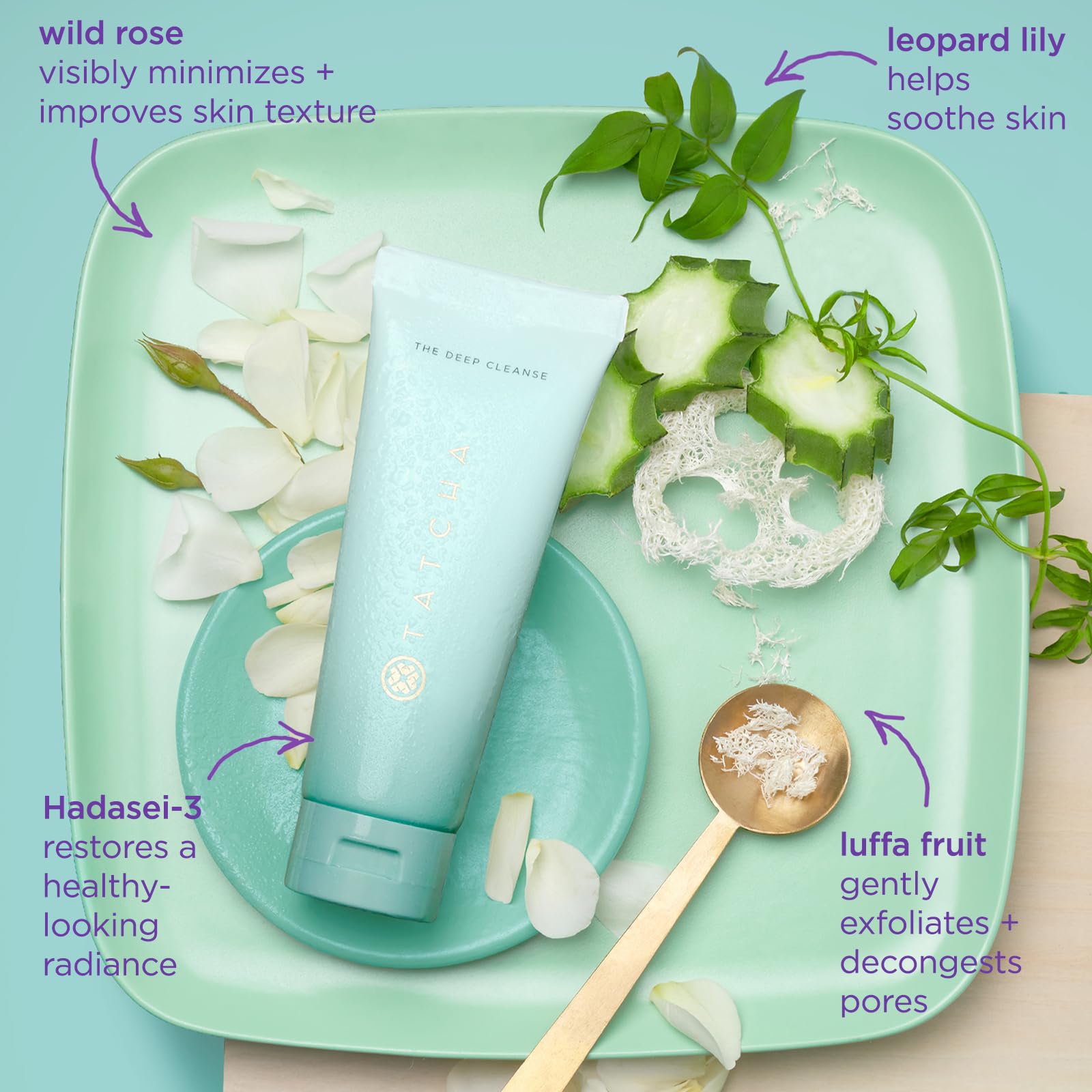 TATCHA Deep Cleanse texture improvement after gentle cleansing