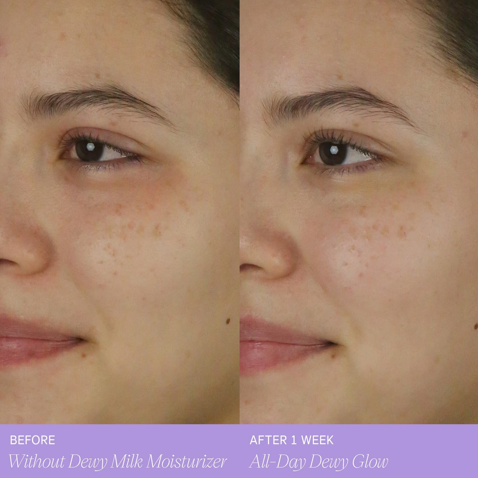 TATCHA Dewy Milk Moisturizer packaging glows softly under natural light