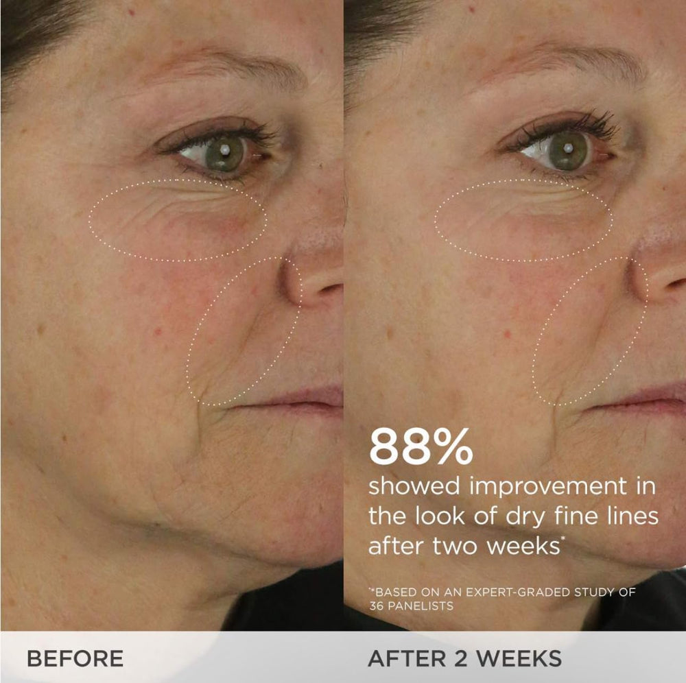 TATCHA Dewy Skin Cream bottle on vanity with soft lighting