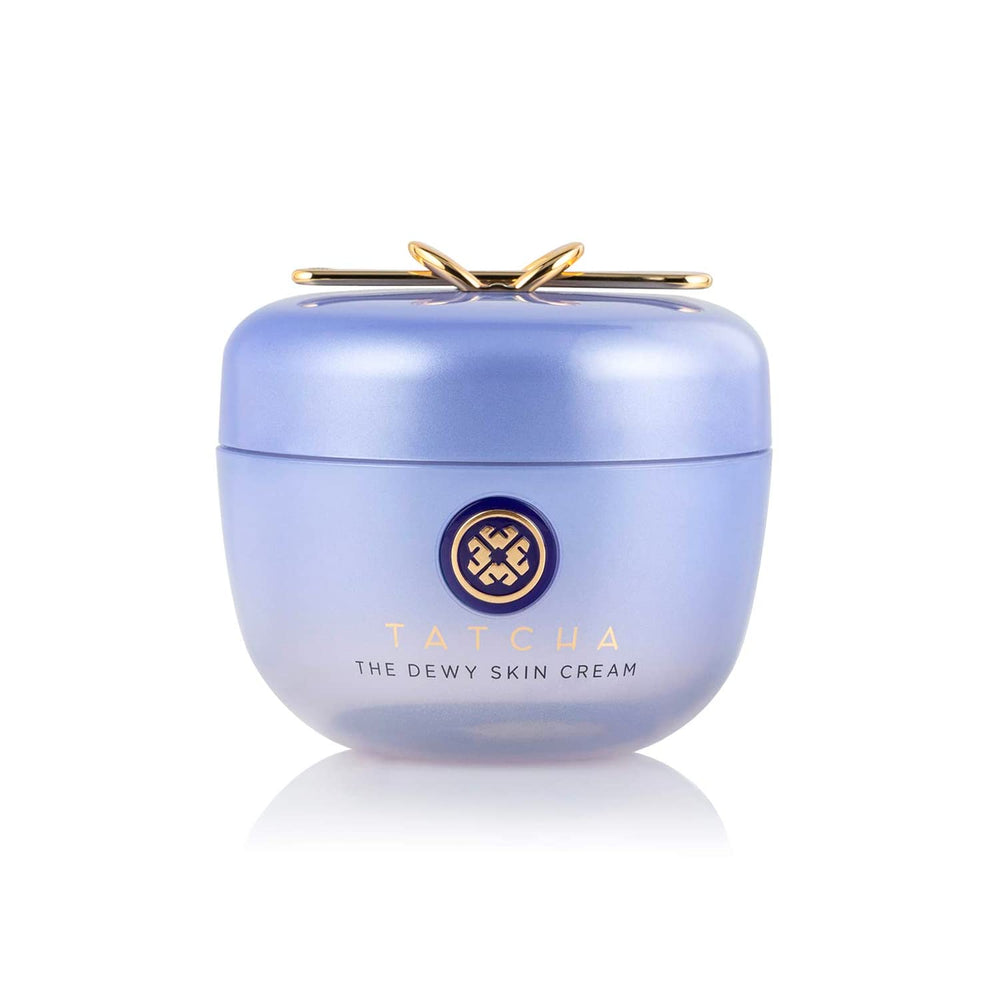 TATCHA Dewy Skin Cream jar closeup shows rich hydration texture
