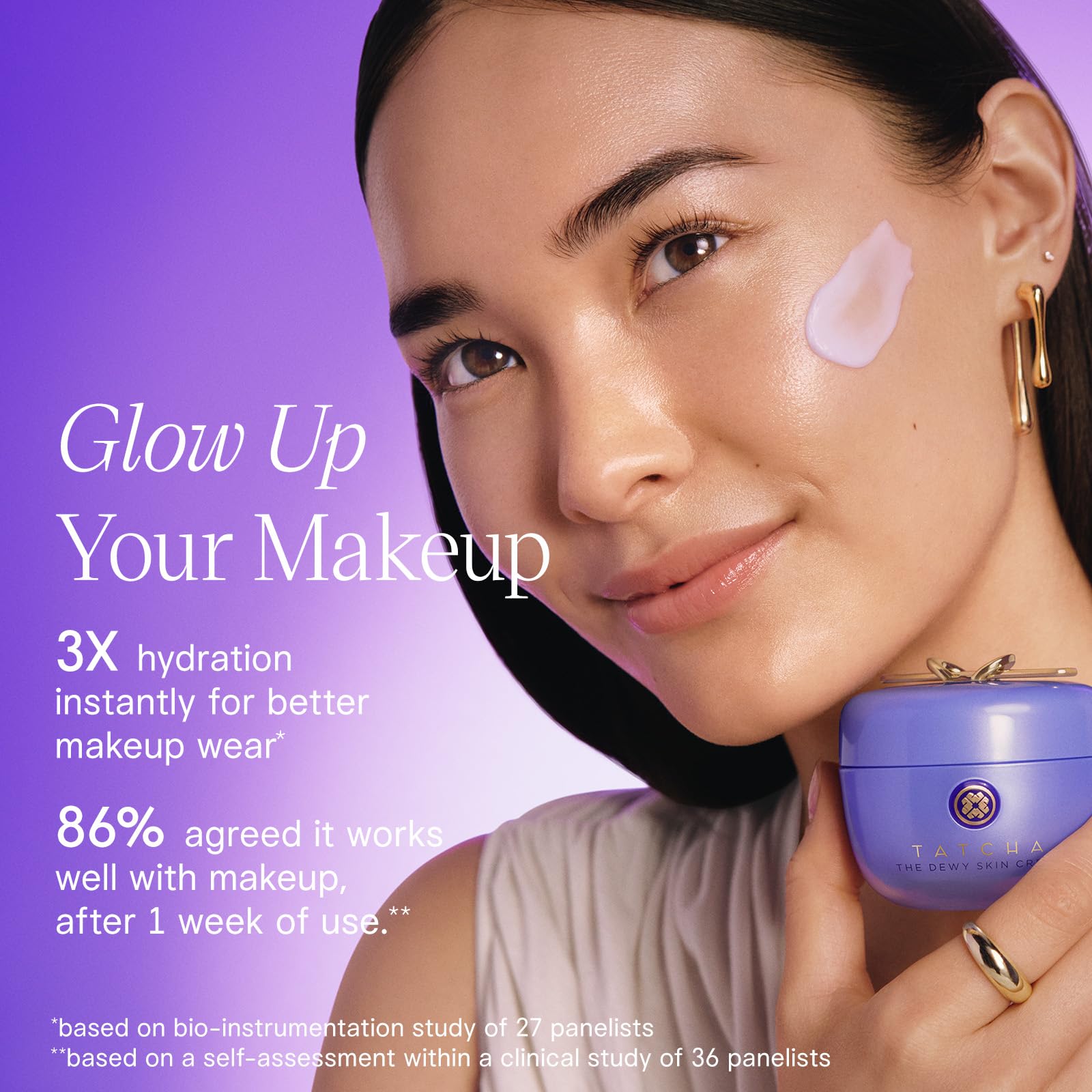 TATCHA Dewy Skin Cream on nightstand ready for evening hydration