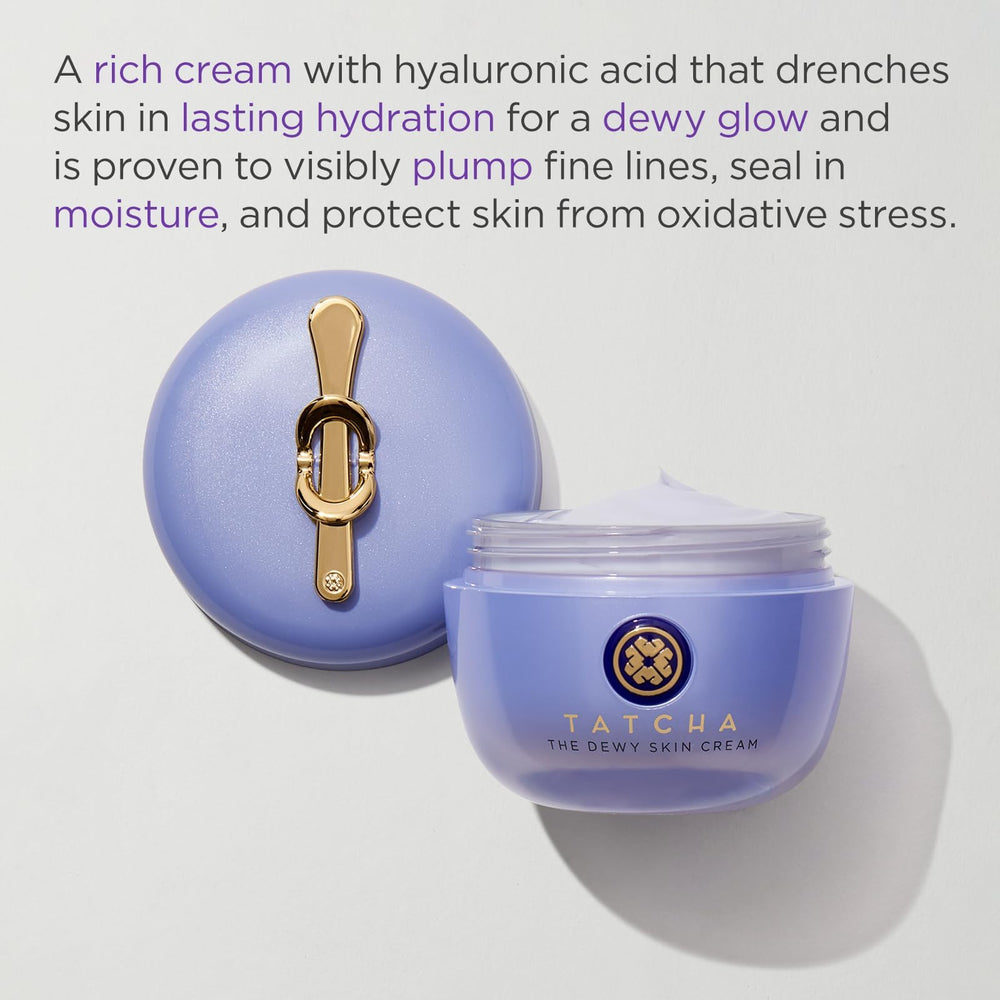 TATCHA Dewy Skin Cream packaging front highlights premium ritual