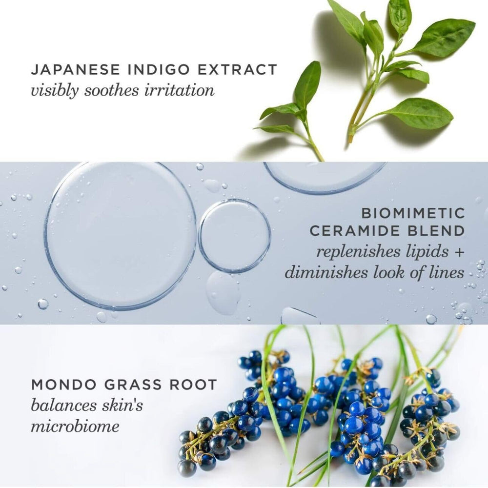 TATCHA Indigo Overnight Repair ingredients-indigo-redsage; targets redness and irritation.