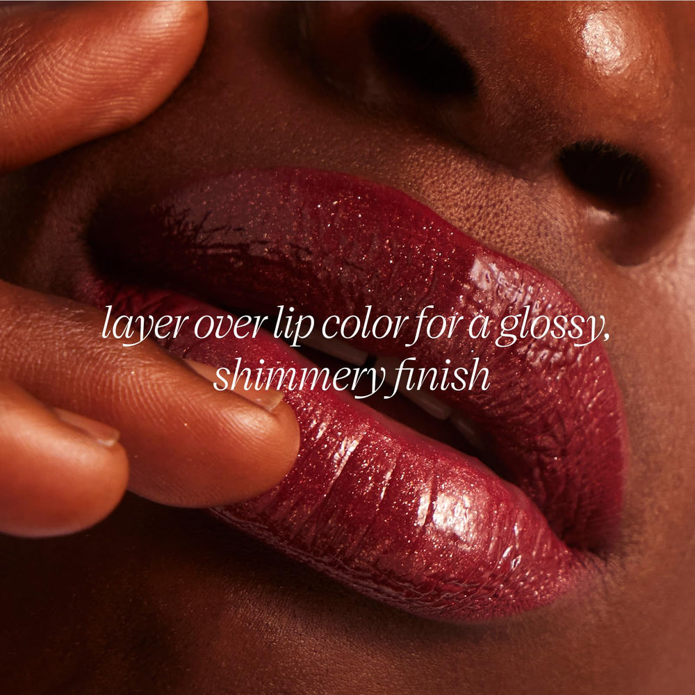 TATCHA Kissu Gold Leaf Lip Mask side view of creamy jelly formula for on-the-go lip care