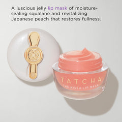 TATCHA Kissu Lip Mask jelly texture ready for silky application.