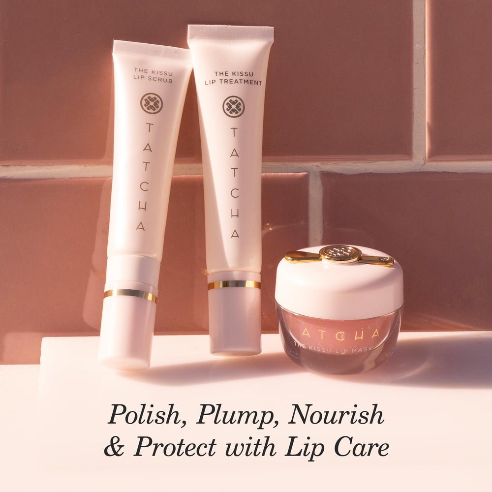 Tatcha Kissu Lip Scrub delivers smoother lips after use.