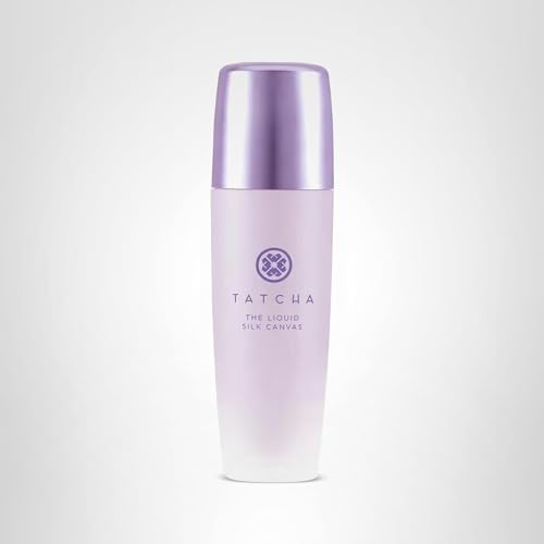 Tatcha Liquid Silk Canvas glow on skin demonstrates luminous, oil-free base