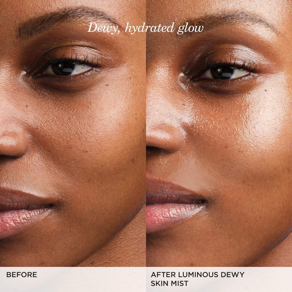 Tatcha Luminous Dewy Skin Mist Hadasei-3 complex supports radiant skin.