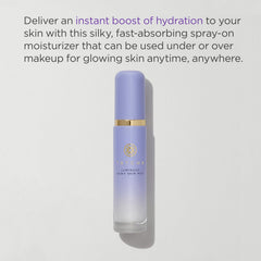 Tatcha Luminous Dewy Skin Mist used under makeup for smoother skin.