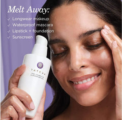 TATCHA cleansing oil close-up demonstrates gentle cleansing without stripping moisture