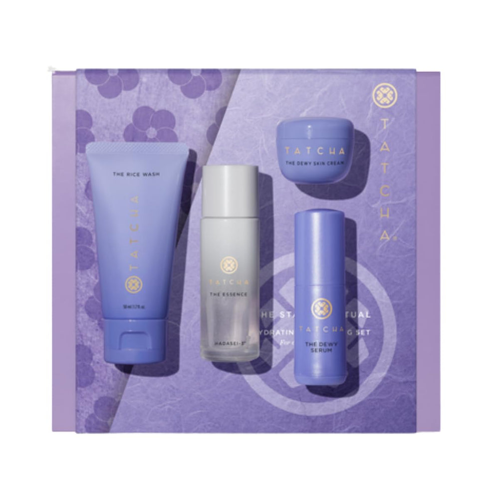 Tatcha Rice Wash foam bottle for cleansing and hydration.