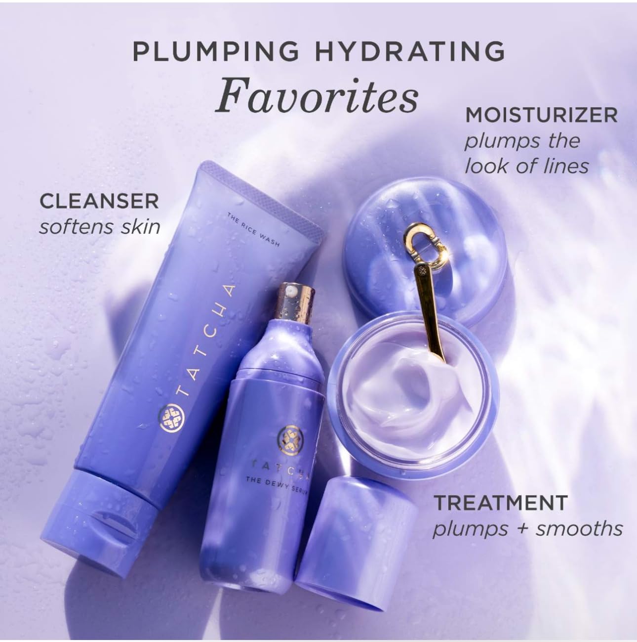 TATCHA Rice Wash luminous skin after cleanse, ready for serum.