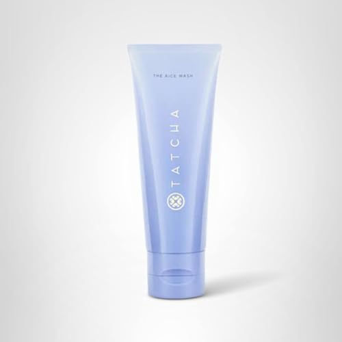 TATCHA Rice Wash on vanity, calm morning ritual with soft foam.