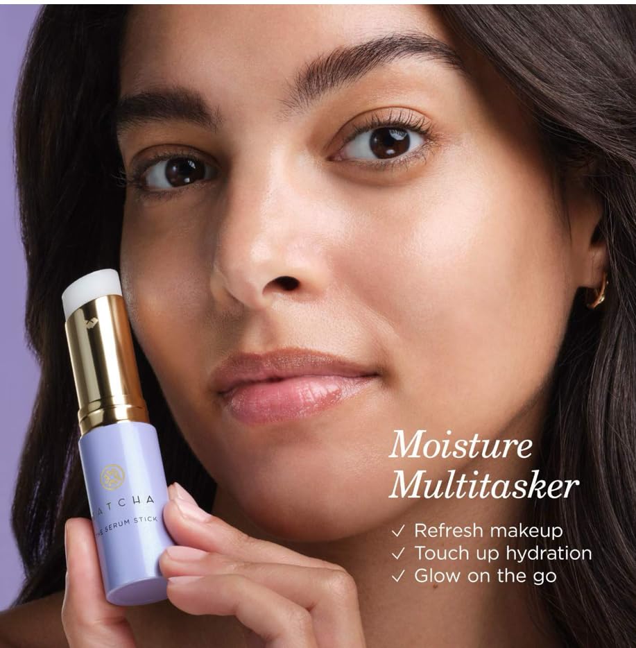 TATCHA The Serum Stick highlights 80% squalane for lightweight hydration.
