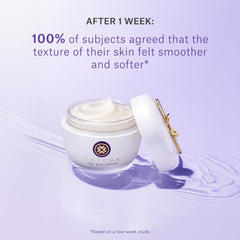 TATCHA Silk Cream packaging detail shows refined branding.