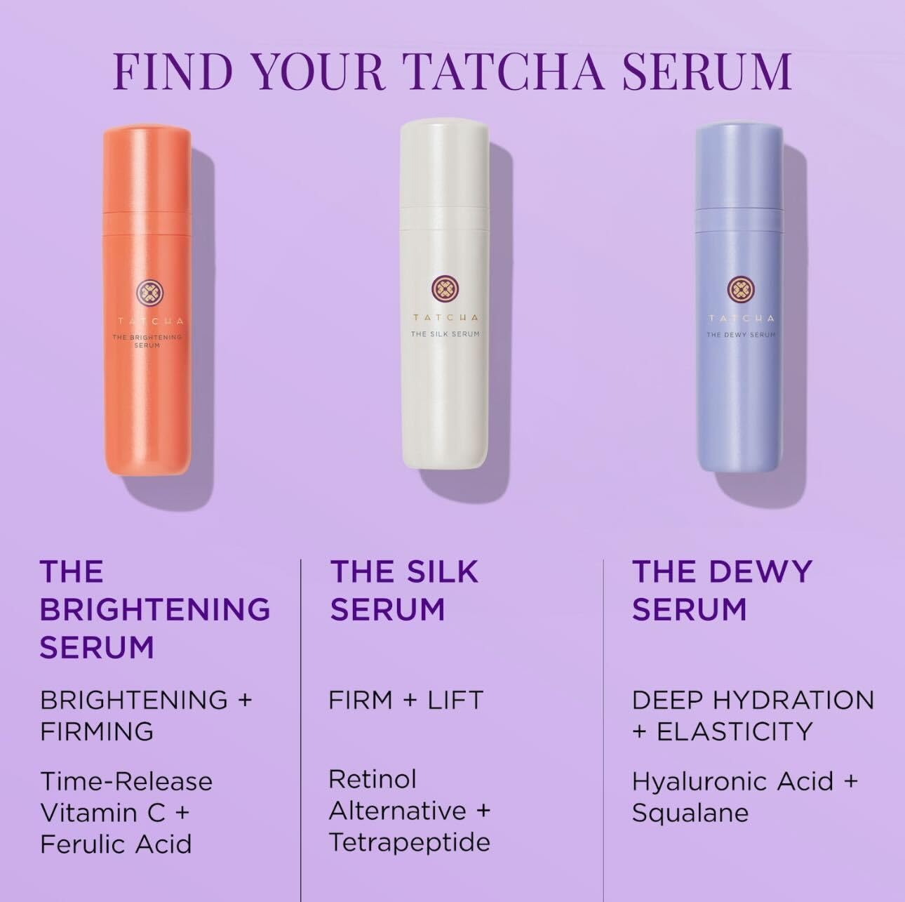Tatcha Silk Serum cranberry extract highlight suggests balanced nourishment