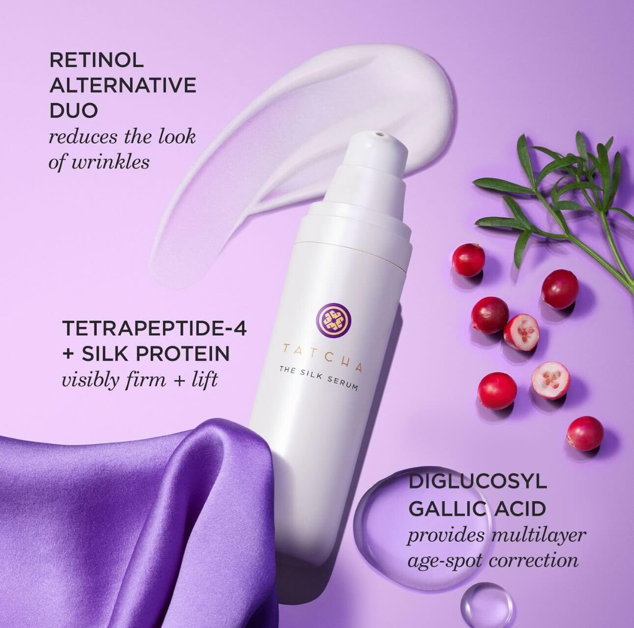 Tatcha Silk Serum front packaging reflects heritage and gentle ingredients
