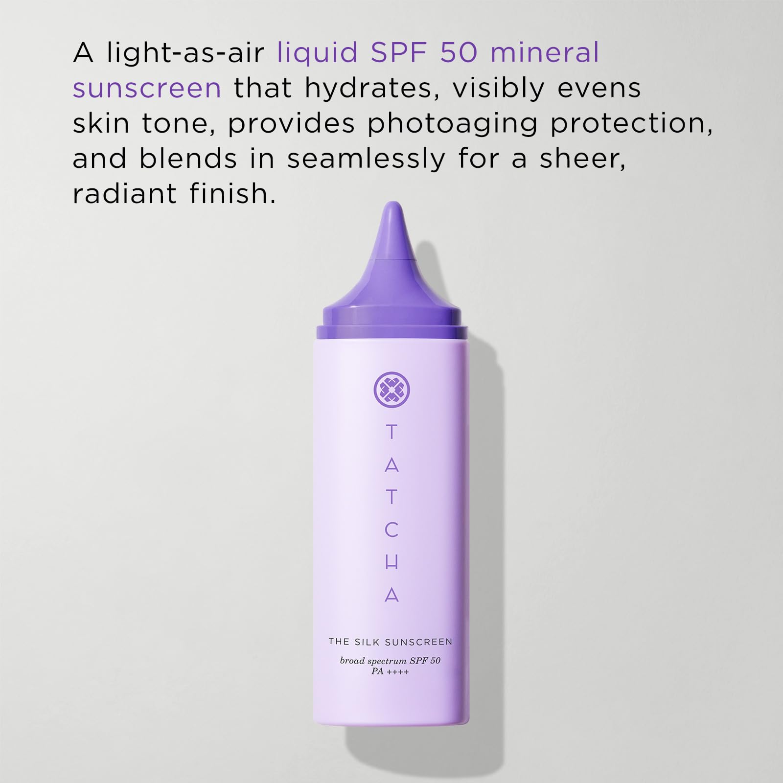 TATCHA Silk Sunscreen cream texture delivers weightless hydration and seamless blending.