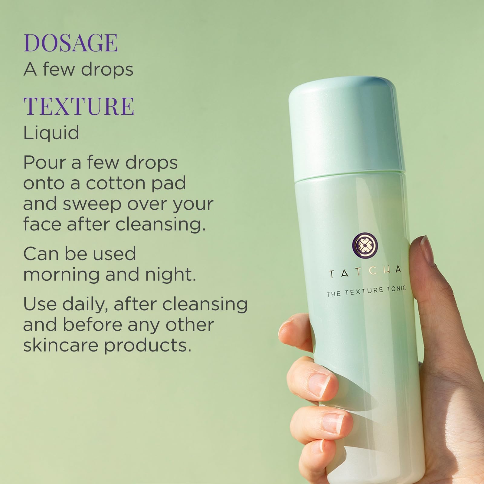 Fragrance blend of fennel and rosemary in Texture Tonic provides a refreshing scent note.