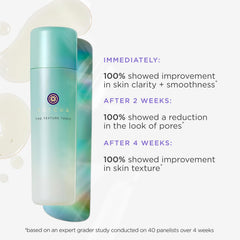 Texture Tonic ingredients like AHAs and niacinamide converge to refine tone.