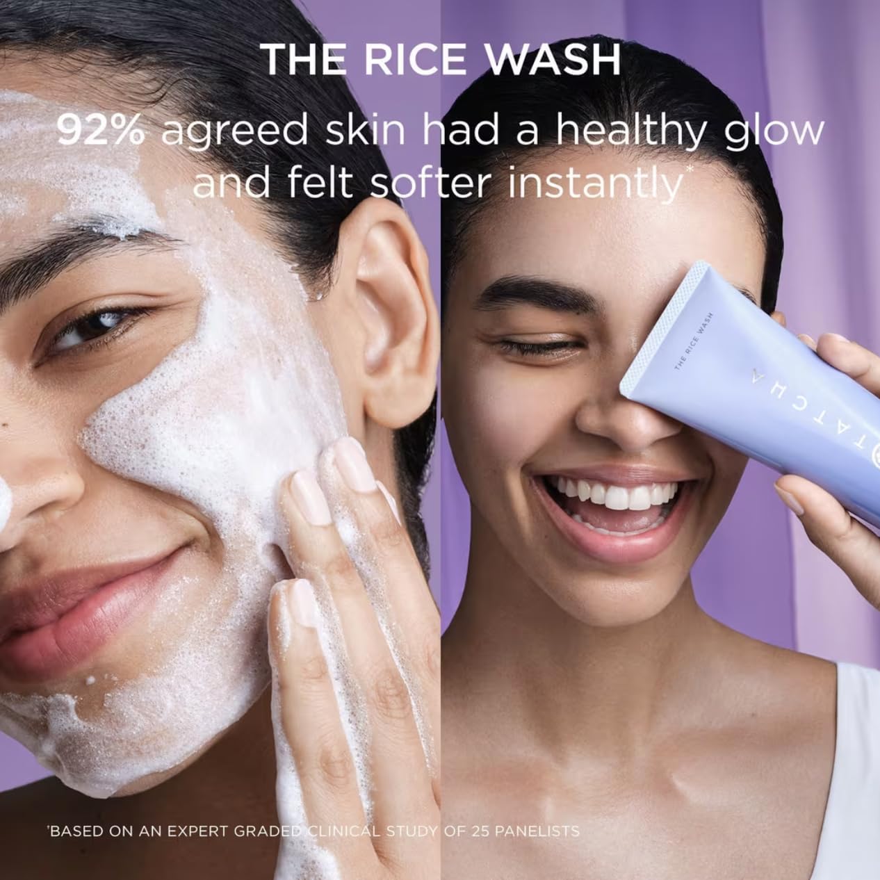 Ingredientes clave del Rice Wash de TATCHA para una experiencia limpia.
