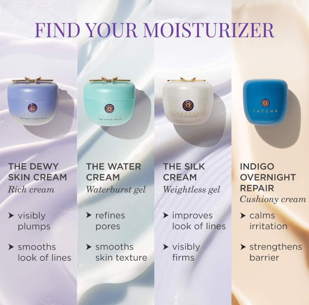 TATCHA Water Cream education fund visual highlights global support for education.