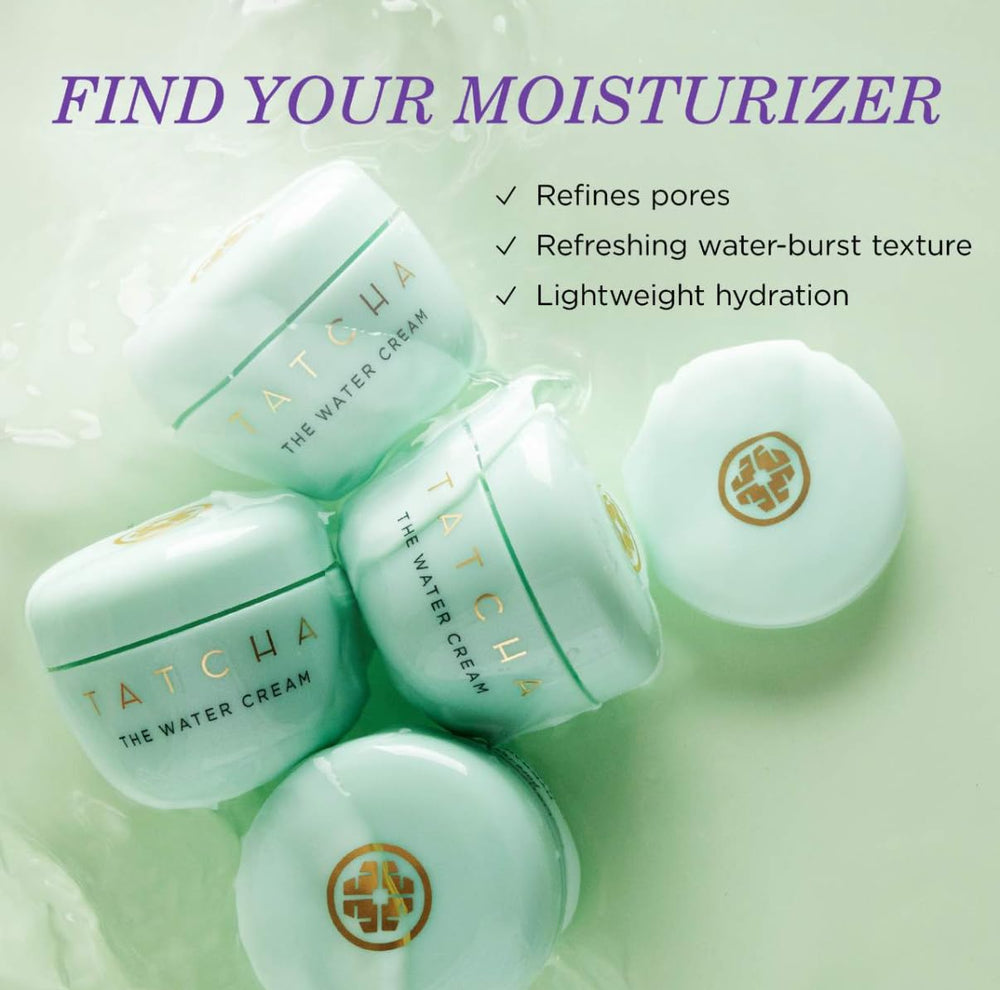 Application burst texture of TATCHA Water Cream showing fresh hydration
