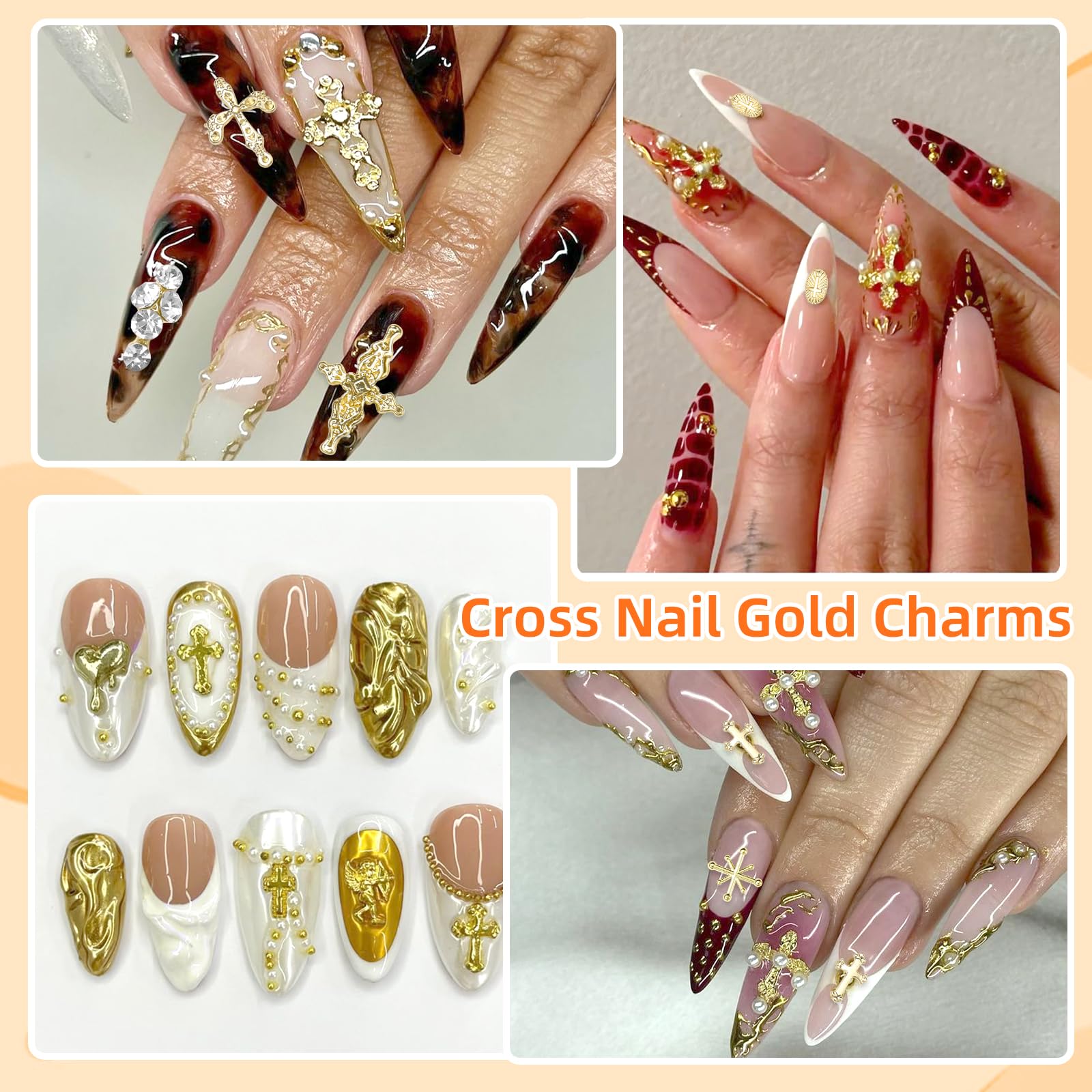 Tatiwoo nail charms packaging showcases 60-piece set for crafting.