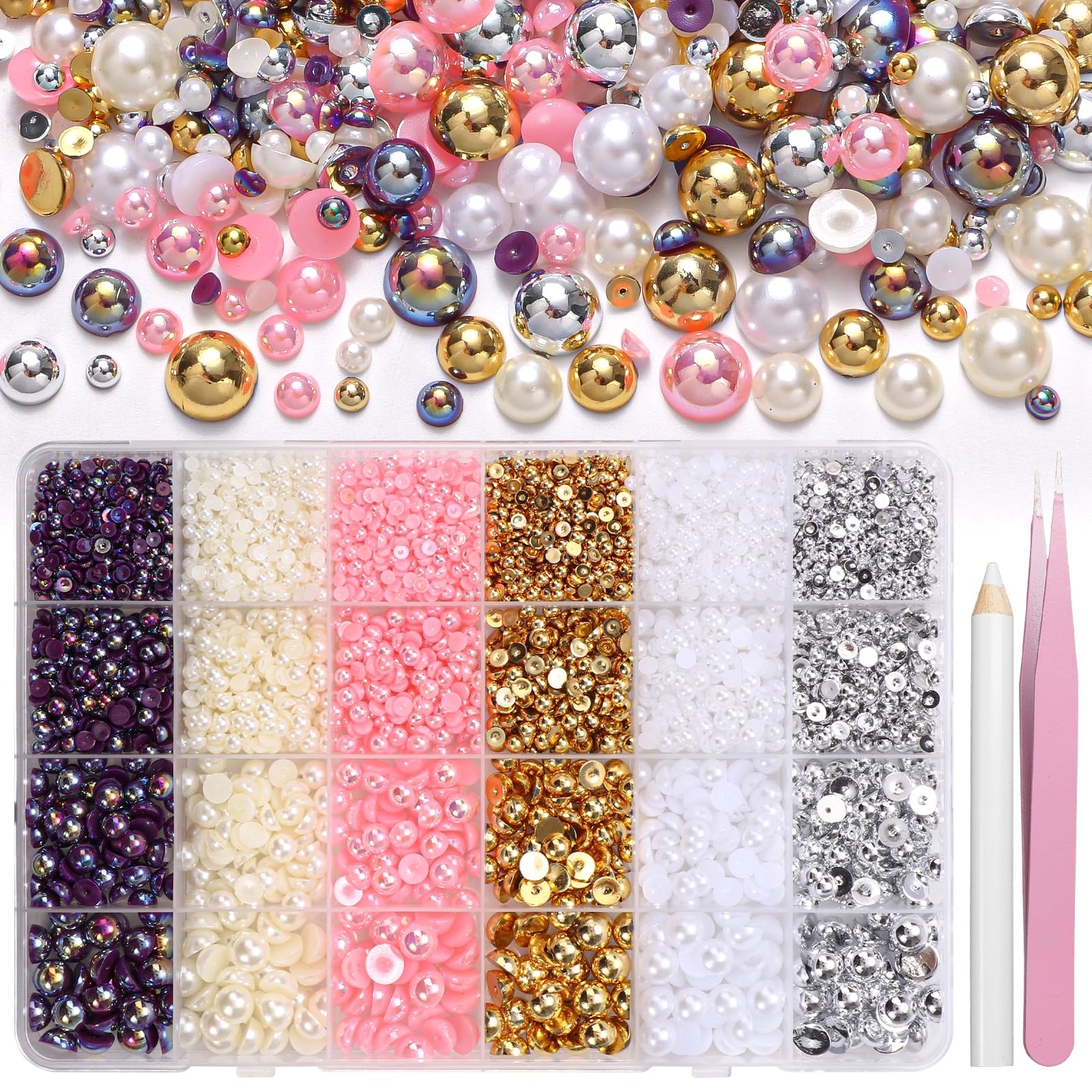 Perlas planas Tatiwoo para uñas, acabado elegante.