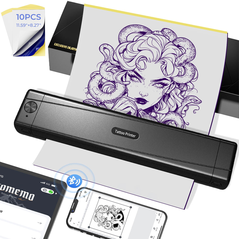 TATTMUSE 2026 wrinkle-resistant print head enables precise stencil creation.
