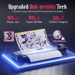 TATTMUSE lightweight portable tattoo printer fits easily in a bag for on-the-go sessions.