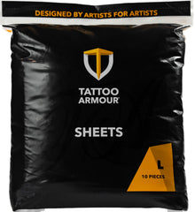 Tattoo Armour Sheets gran tamaño cubre y protege el tatuaje durante la curación