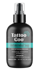 Tattoo Goo cleansing soap bottle for gentle daily tattoo and piercing cleansing.