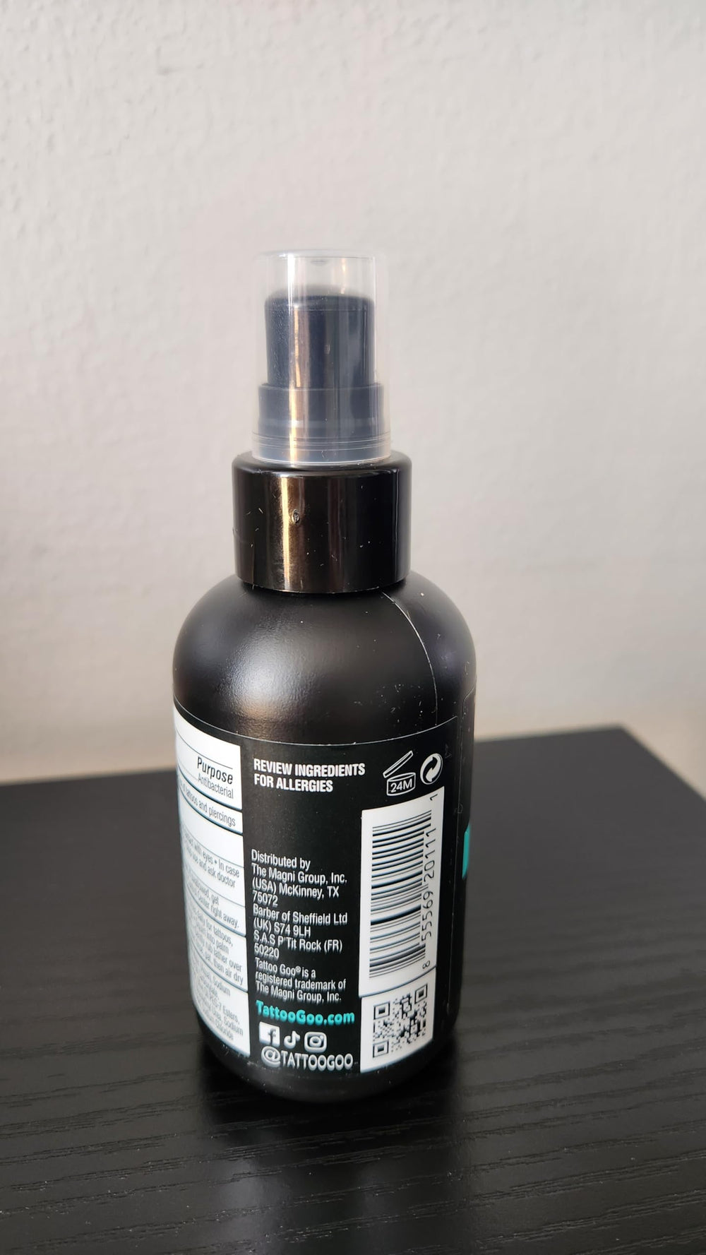 Tattoo Goo dermatologist-tested seal on soap packaging.