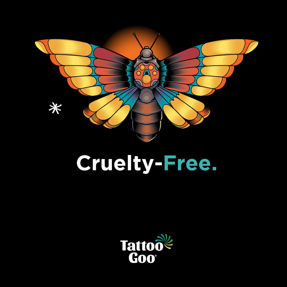 Tattoo Goo color-vibrant protection for maintained ink definition.
