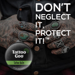 Tattoo Goo melts into the skin for fast, non-sticky absorption.