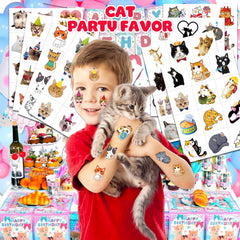 Tatuajes-gatos: variedad para fiestas con diferentes temas.
