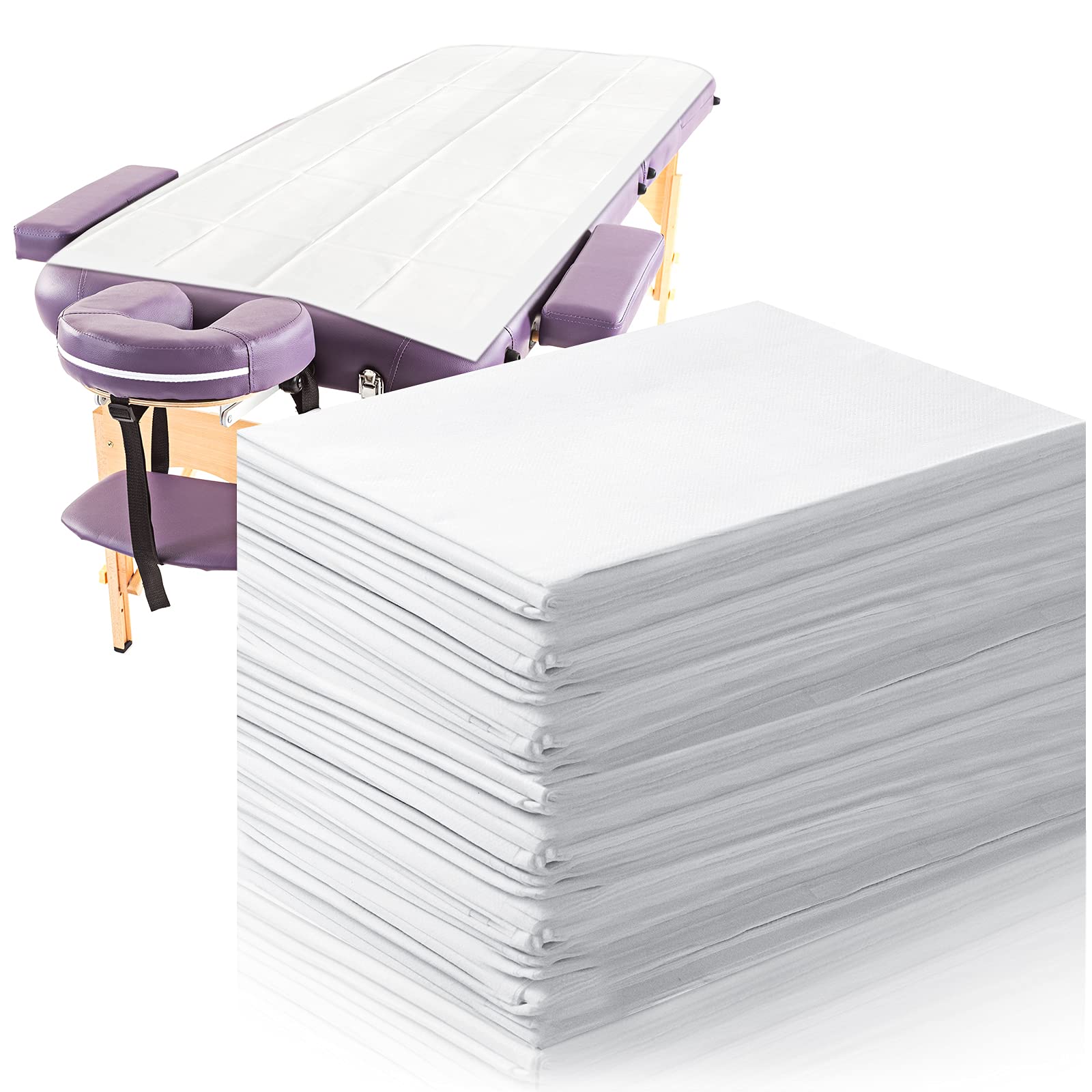 Tatuo disposable bed sheets 50-pack ready for spa prep