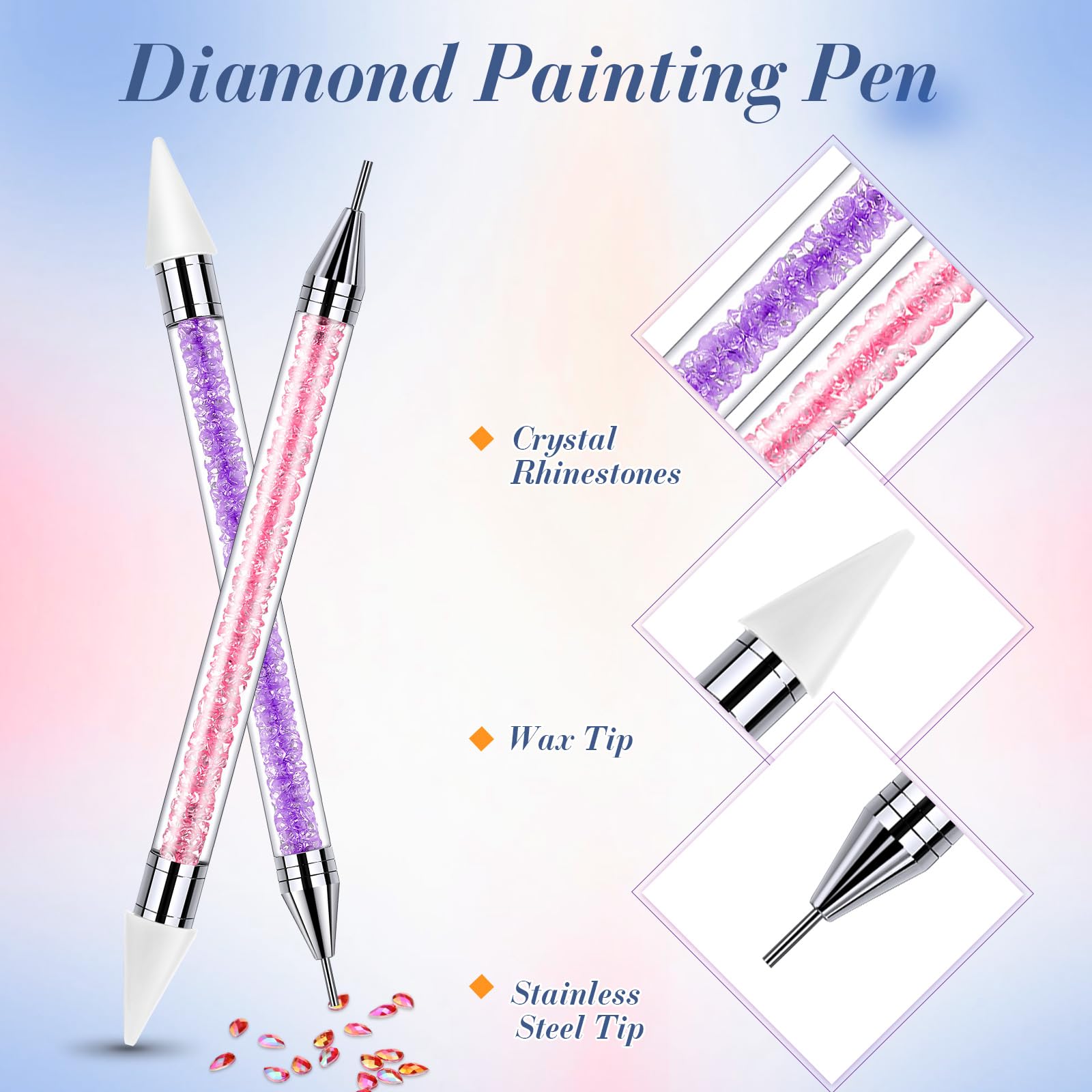 Tatuo dual-ended nail art pen for versatile use.