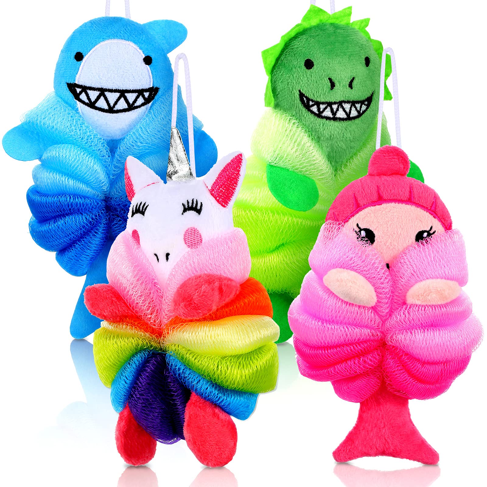 Esponja de baño Tatuo con animales dibujados, suave para la piel de niños