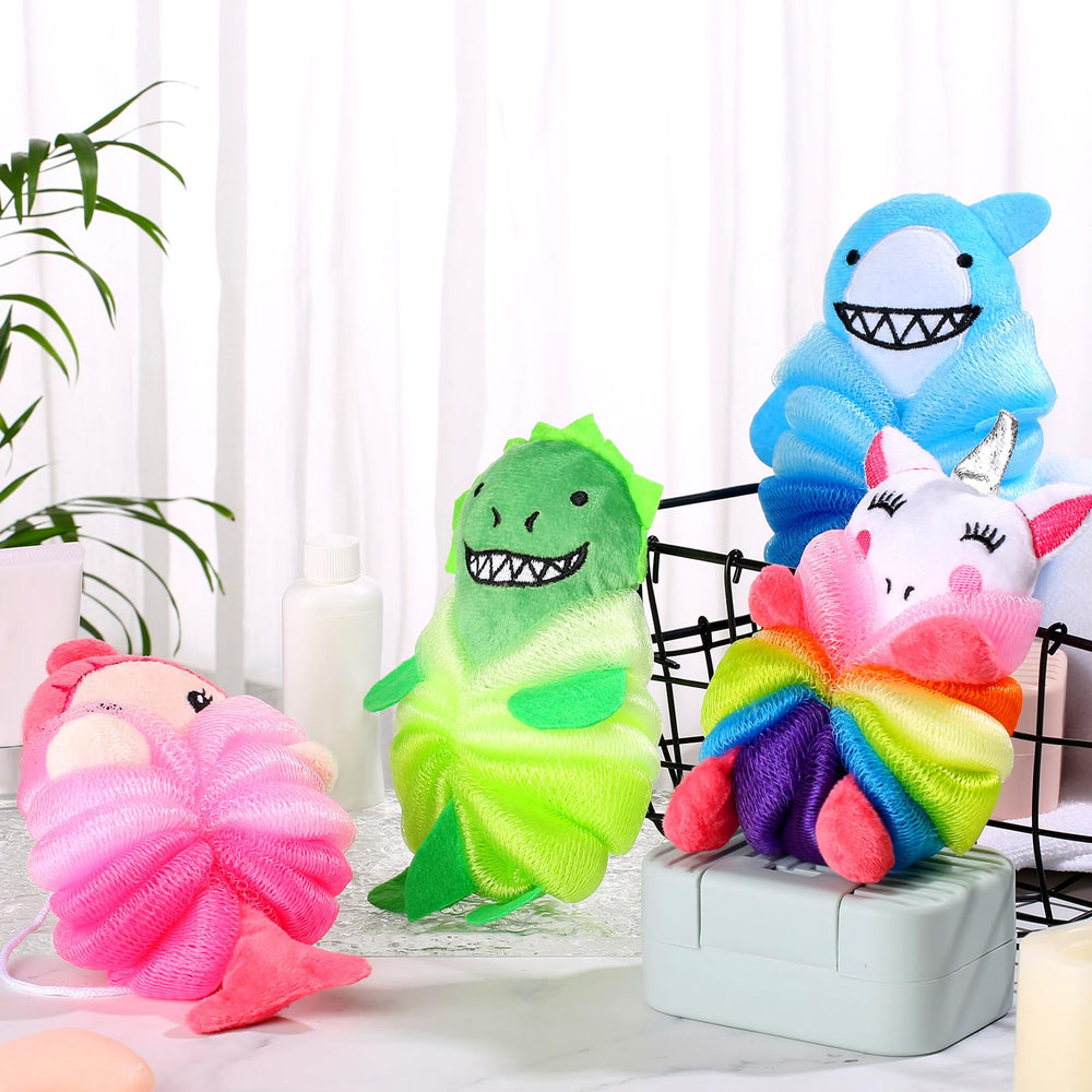 Esponja de baño Tatuo con diseños vivos, colorida para el baño diario