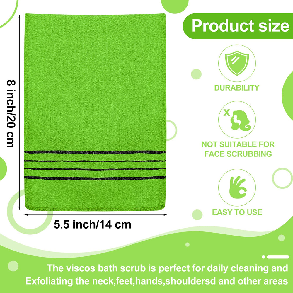 Tatuo green exfoliating mitt glove for body exfoliation in the shower