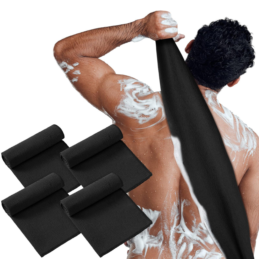 Tatuo exfoliating washcloth back scrubber for deep back cleansing.