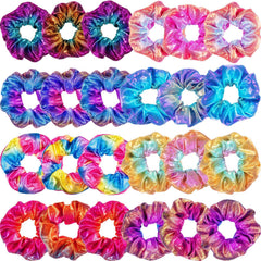 Gomas de pelo arcoíris de Tatuo brillantes, cómodas para peinados durante todo el día.