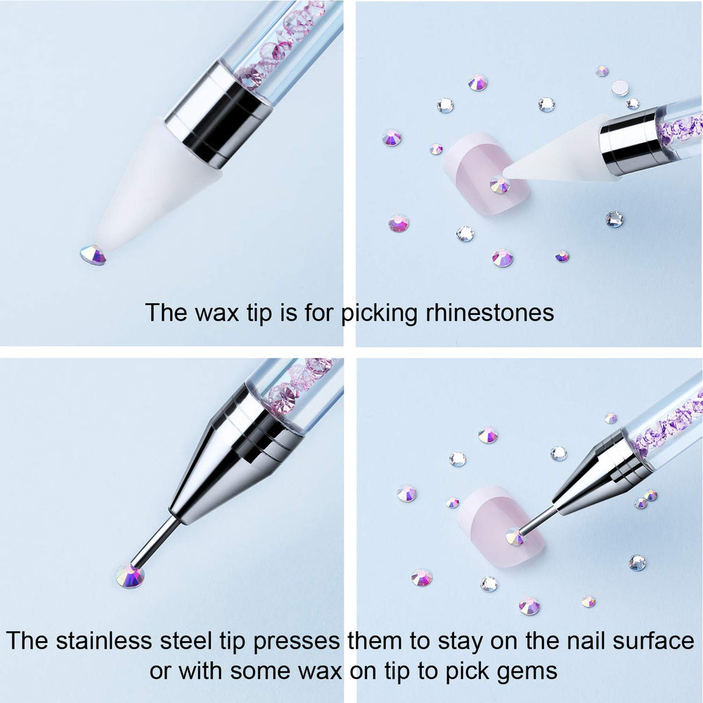 Tatuo nail art tool in action on natural nails.