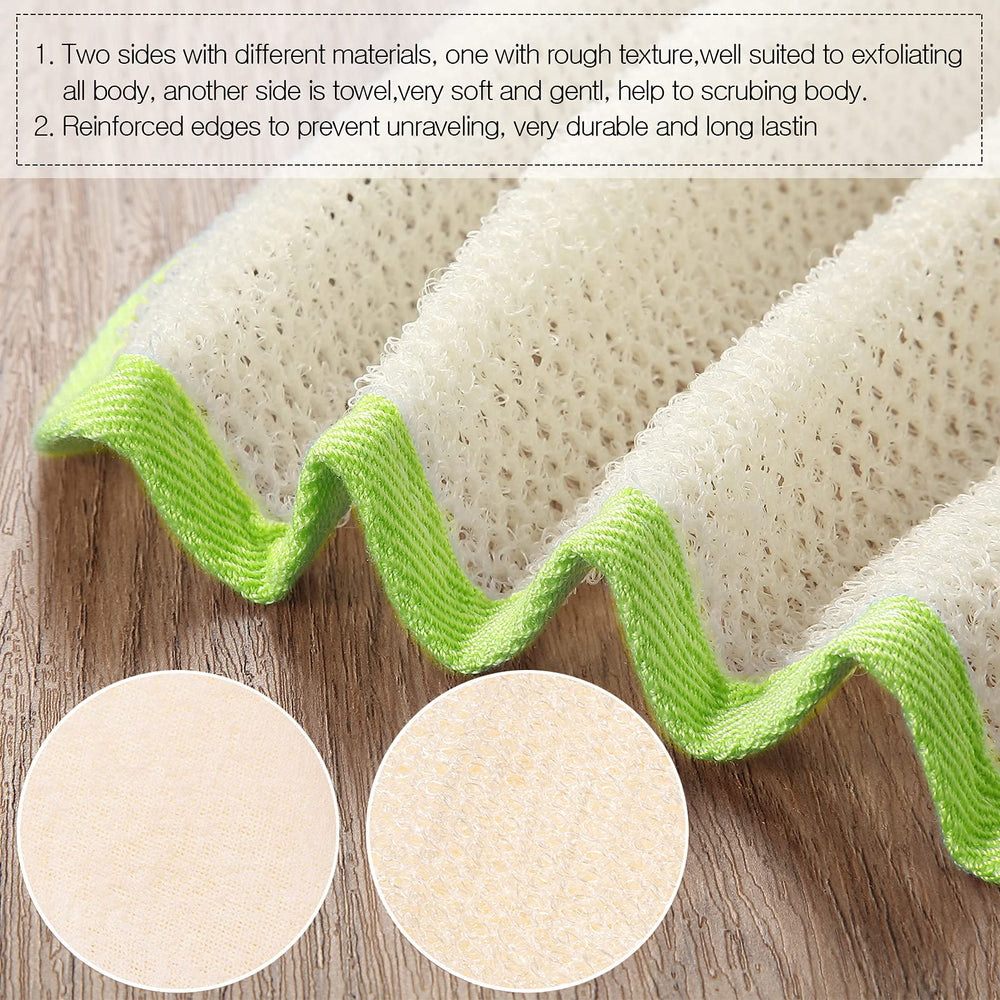 Tatuo paño exfoliante para cara y cuerpo, en naranja, promueve limpieza y renovación suave.