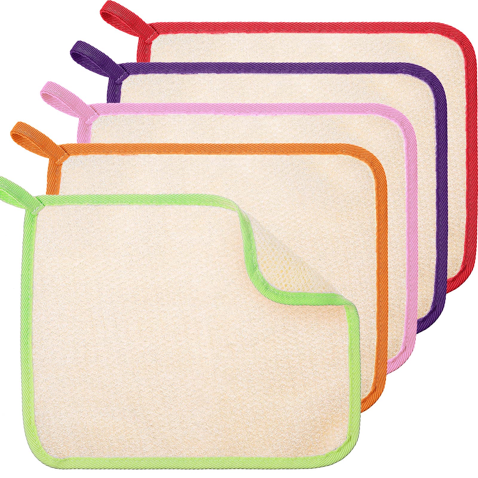 Tatuo paño exfoliante para cara y cuerpo, en verde, ideal para exfoliar suavemente.