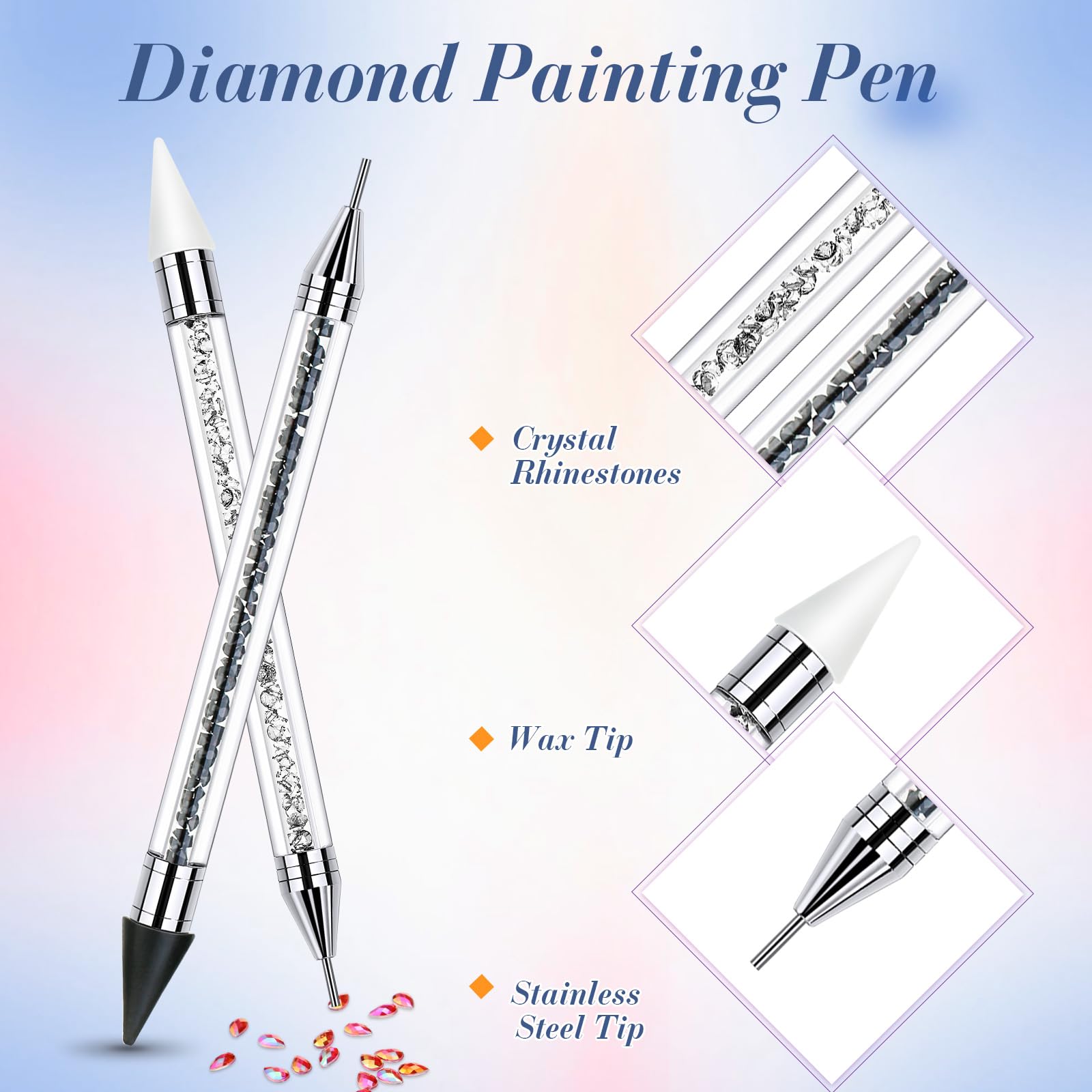 Tatuo Self-adhesive wax tip enables quick, accurate rhinestone placement.